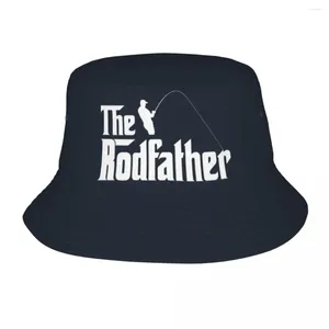 Bérets personnalisés le chapeau de seau de pêche Rodfather pour hommes femmes imprimer été voyage plage pêcheur casquette