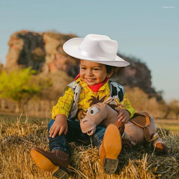 Bérets Chapeau de cowboy mignon et élégant pour enfants en bas âge pour les fêtes à thème occidentales Costumes d'Halloween - Parfaits pour garçons et filles âgées