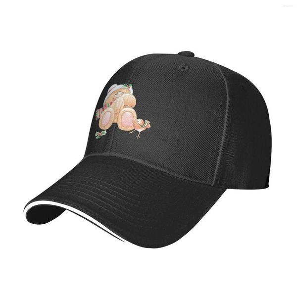 Boinas Cute Bear Gorra de béisbol Navidad Ajustable Algodón o poliéster Sombreros ligeros Snapback Print Unisex Casual