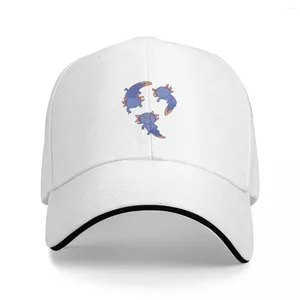 Baretten Schattig Blauw Axolotls Baseball Caps Snapback Mode Hoeden Ademend Casual Outdoor Unisex Polychromatisch Aanpasbaar