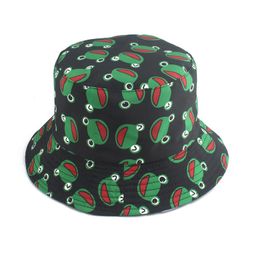 Bérets Migne Frog Bucket Hat pour femmes hommes panama d'été extérieur réversible Carton de pêche caricaturé Froggy Hatberets