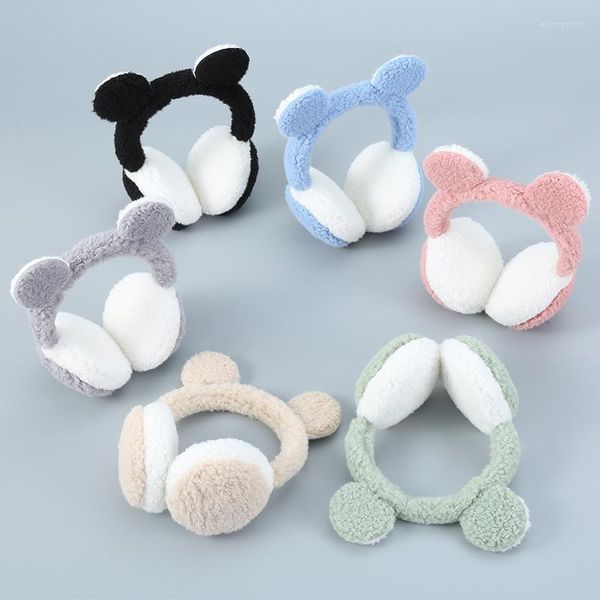 Bérets mignon doux en peluche cache-oreilles hiver chaud cache-oreilles pour enfants adultes oreillette extérieur Protection contre le froid cache-oreilles couverture