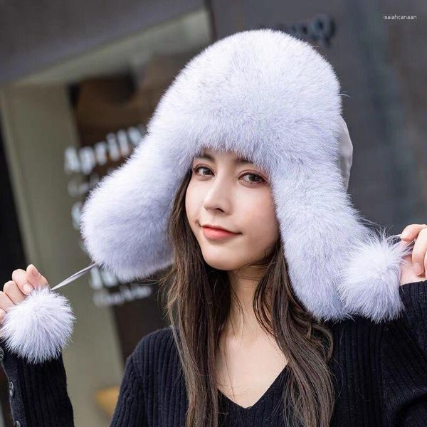 Bérets CX-C-38A Produits Drop Tarpaulin Hat Real Fur Russian Style Winter