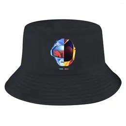 Boinas Daft Punk Bucket Hat Epílogo 1993 a 2023 Capas de pescadores para hombres Hip Hop Beach Sun Fishing Sombreros