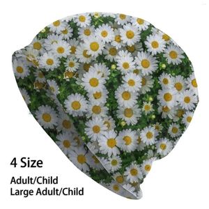 Bérets Daisy Beons de tricot Chapeau jaune blanc Green avec fleur Fleur Fleur Flower Fleminin Summer Spring Daisies Girly