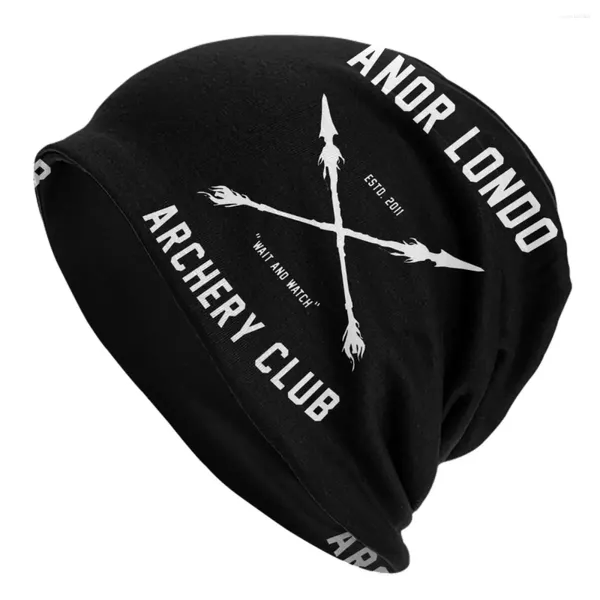 Bérets Dark Souls Bonnet Chapeaux ANOR LONDO ARCHERY CLUB Tricot Chapeau Hommes Femmes Vintage Élastique Bonnet Hiver Plein Air Sport Design Casquettes