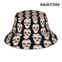 Berets Day of the Dead Bruid Emmer Hat Sun Cap Cute Sugar Skull Girl Halloweenshirt Zombie Gothic Dia de los Muertos