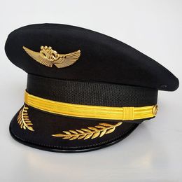 Berets Designer Brand Captain's Hat Big Cornice Aviation Cap Pilot's Gorras Para Hombres Casquette Homme Verkoop gratis e -mail 230822