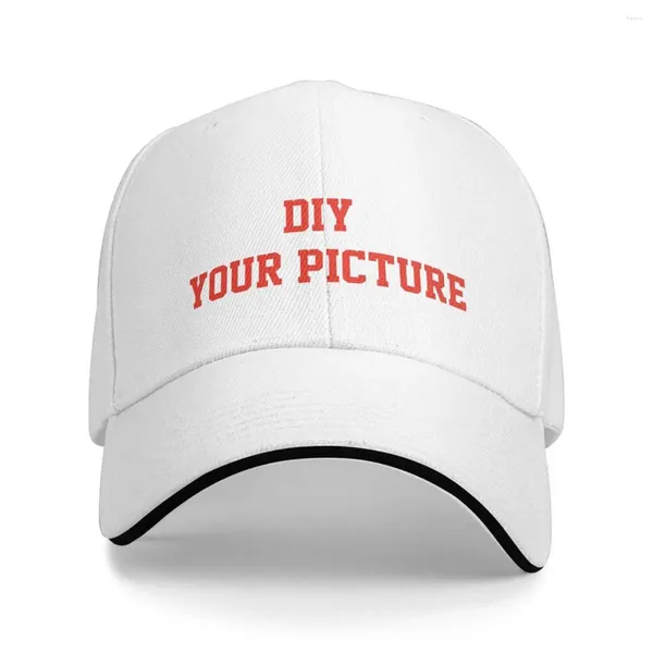 Bérets DIY votre photo Capes de baseball Unisexe Sun Fitted Suns Customalise Customalise Dad Hat Snapback Adjustable Snapback