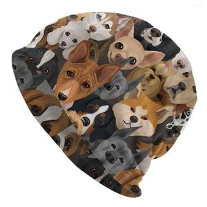 Bérets amoureux des chiens pour hommes et femmes, bonnets Skullies, casquettes à motif de races de chiens, chapeau fin, automne et printemps, Bonnet de Ski unisexe pour hommes et femmes