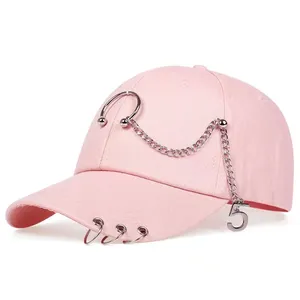 Bérets dôme Protection solaire chapeau créatif Piercing anneau casquette de Baseball Punk Hip Hop casquettes coton adulte décontracté solide réglable