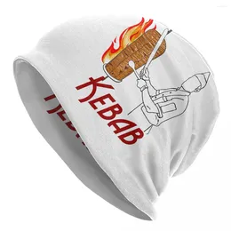 Bérets Doner Kebab Logo Bonnet Hat Winter Street Street Skullies Bons pour hommes Femmes Caps d'enveloppe de tête de printemps tricot