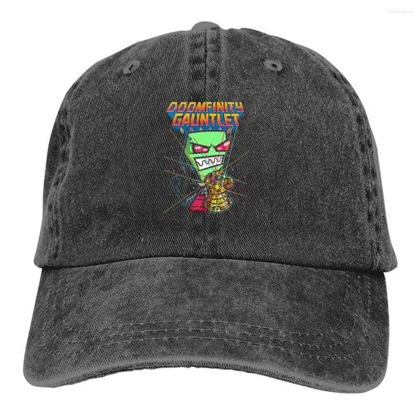 Berets Doomfinity Gauntlet Eyes Pink Cap de baseball Men Hats Chapeaux Visor Visor Protection Snapback Invader Zim Gaz Membrane Caps animés