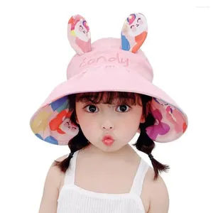 Bérets Double face pour enfants pour enfants Summer Boys Suncreen Hat Cap Sun Cap Shade