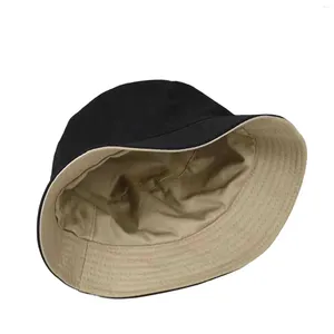 Boinas Sombrero de pescador de doble cara Plato liso Cuenca Sombreros para hombres y mujeres Elegantes mujeres Sombreros de sol de Mujer Elegante