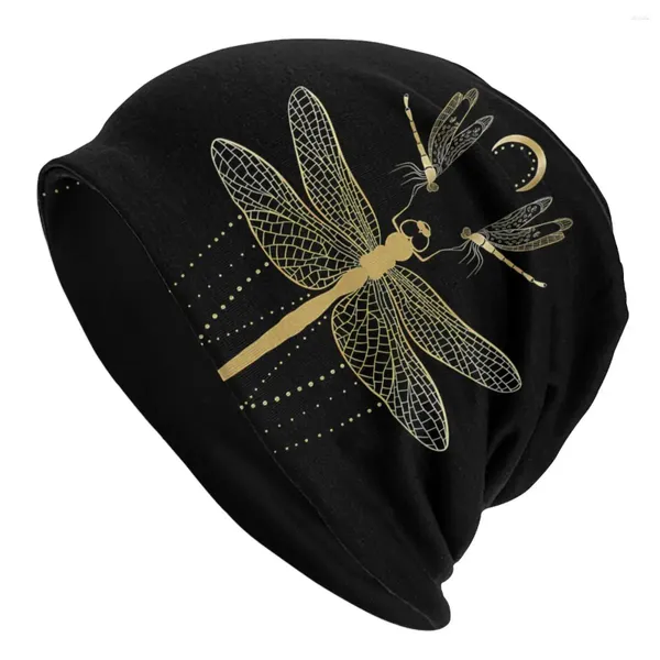 Bérets libellules et chaînes de bijoux Style Skullies fines, casquettes d'extérieur pour hommes et femmes, tatouage de libellule, Bonnet de Ski