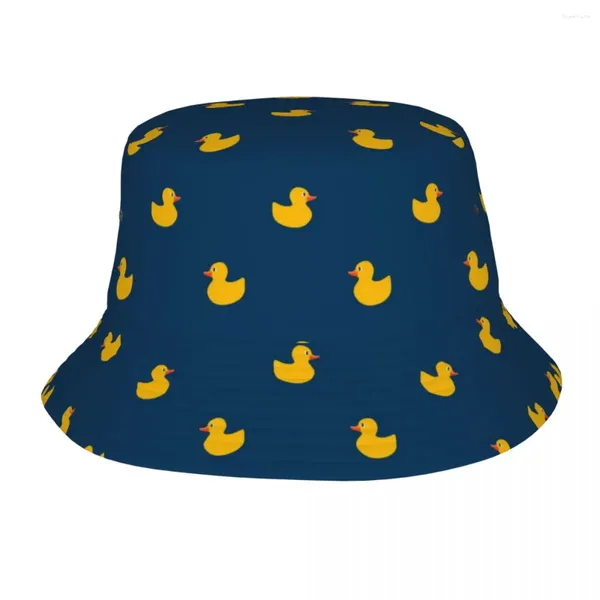 Boeretas patrón de pato sombreros de cubo de verano accesorios de ropa de cabecera de animales gorros de pesca de animales para niña deportiva al aire libre boonie sombrero ligero