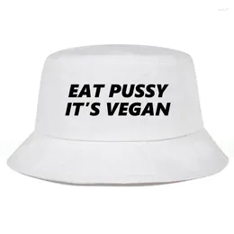 Baretten Eten Kut Zijn Vegan Katoen Emmer Hoeden Mannen Vrouwen Hip Hop Omkeerbare Zonnehoed Chapeau Meisje Visser Caps jongen