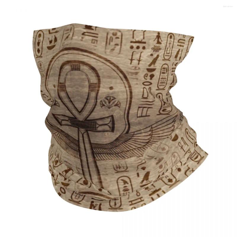 Baskenmütze, ägyptisches Kreuz, Ankh-Halsmanschette, Damen und Herren, winddicht, Winter, altes Ägypten, Hieroglyphen, Bandana, Schal für Ski