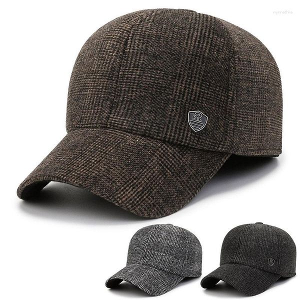 Bérets chapeau pour personnes âgées hommes hiver d'âge moyen et plat automne chaud père vieil homme casquette de protection d'oreille