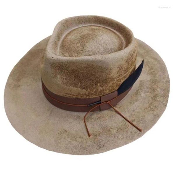 Berets Elegant Cowboy Hat Roleplay Costume Fedoras Stage Performances Magiciens