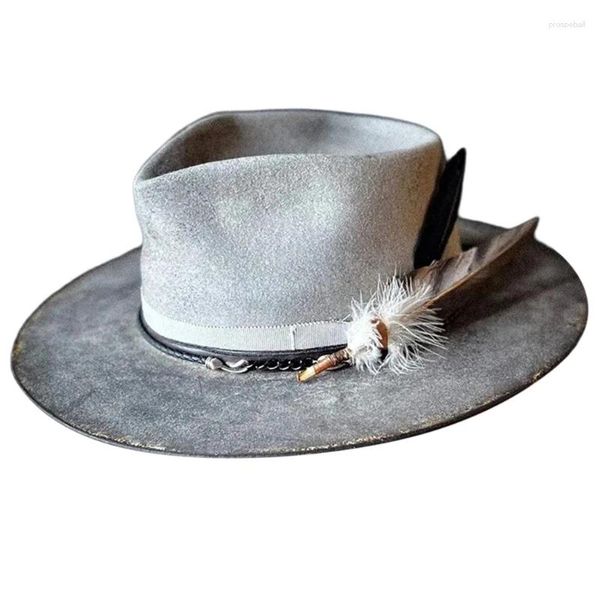Bérets Hat de fedoras élégants pour femmes homme avec des boucmas de pain magicien magicien costume de jeu de rôle habit adulte