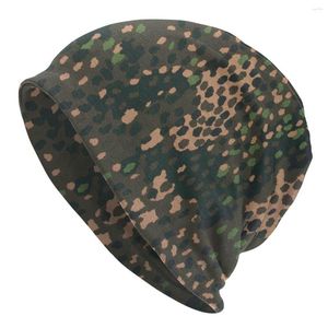 Bérets Erbsenmuster Pois Dot Allemand Camo Bonnet Homme Hip Hop Chapeau Tricoté Automne Hiver Chaud Militaire Armée Camouflage Bonnets Casquettes