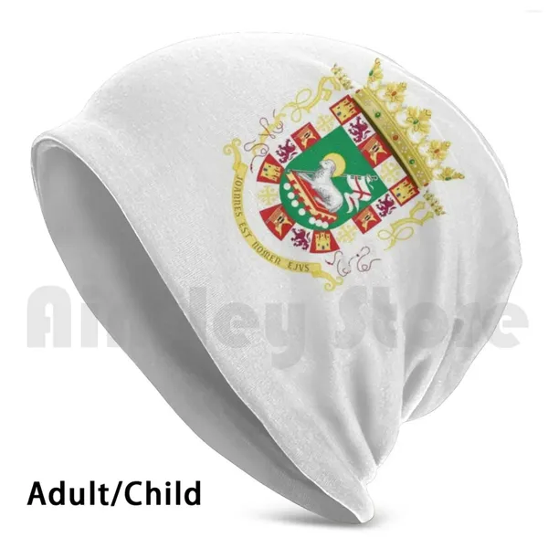 Bérets Escudo De Puerto Rico Bonnet Cap Couverture DIY Imprimer Coussin Blason Pr Pur Bouclier Héraldique