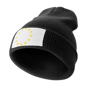 Berets EU Europe Union européenne Stars du drapeau en tricot en mousse de mousse de fête Capust Capust Women Men's