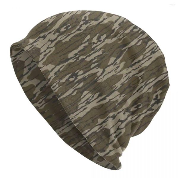 Boinas Todo Bottomlands Camo Camuflaje Gorras Hip Hop Unisex Skullies Gorros Sombreros Primavera Cálido Cabeza Wrap Bonnet Sombrero de punto