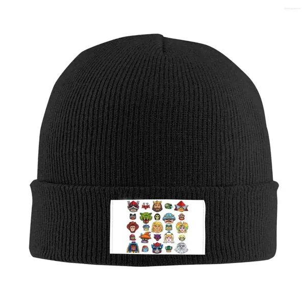 Bérets Faces de He-Man et du Masters Universe Tricoted Hat For Women Men Beanie Automne Hiver Acrylique Hip Hop Melon Cap