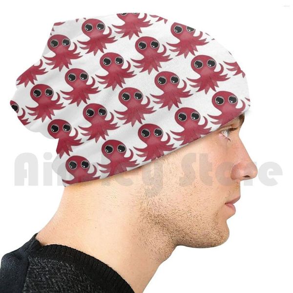 Bérets octo fascinés, bonnet tricoté, imprimé poulpe, mignon, Adorable, tendance, océan, vie esthétique, 606