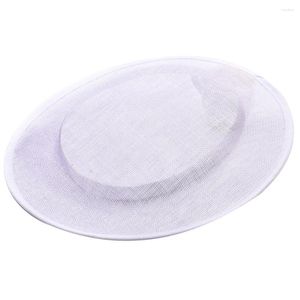 Berets fascinator hoed base ronde bruiloft diy ambachtelijke accessoires (wit)
