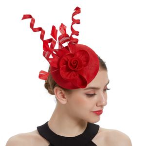 Berets Fascinator Hat For Women Cocktail Tea Party Kentucky Pillbox Derby Peacock Feather Headwewar 230512