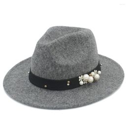 Bérets Mode Laine Hommes Femmes Hiver Automne Fedora Chapeau Pour Élégant Laday Large Bord Sombreros Jazz Gentleman Top 20