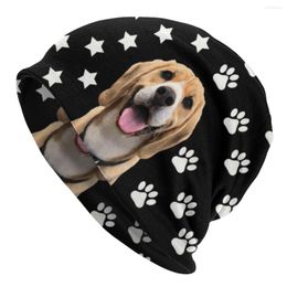 Bérets mode Beagle chien Skullies bonnets femmes hommes hiver chaud Slouchy Bonnet chapeau amant mignon animal tricot Bonnet casquette pour Ski