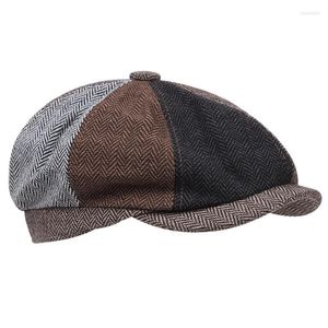 Berets mode baret retro heren dames sboy hoed truck coureur taxi hatberetten wend22