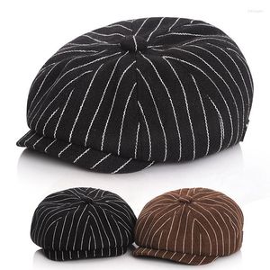 Bérets mode enfants chapeau rayé enfants béret chapeaux coton Sboy casquette formelle fête garçon fille GGgentleman casquettes unisexe bonnets Bonnets