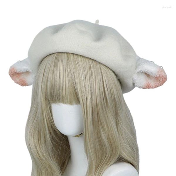 Bérets Fashion Lamb Ears Painter Hat Beanie All-match pour un usage quotidien Drop