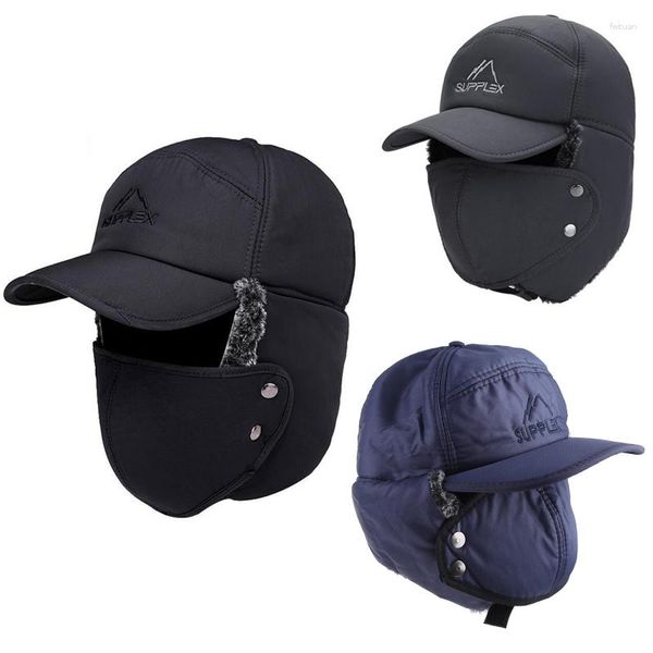 Bérets Mode Lei Feng Chapeau Masque Ushanka Chaud Coupe-Vent Pour Cyclisme Randonnée Escalade Dropship