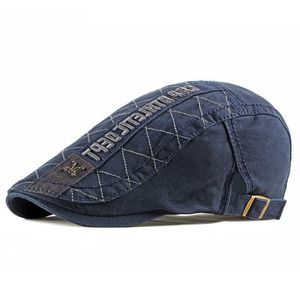 Baretten Mode Brief Katoen Baretten Caps voor Vrouwen Mannen Zonnehoed Golf Rijden Cabbie Hoed Krantenverkoper Platte Ivy Zomer Peaky Blinder Casquette Z0613