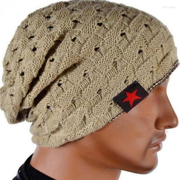 Boinas Moda Hombres Gorro de punto Gorro holgado reversible Cráneo Chunky Sombrero de invierno Venta Sombreros cálidos Gorros al por mayor