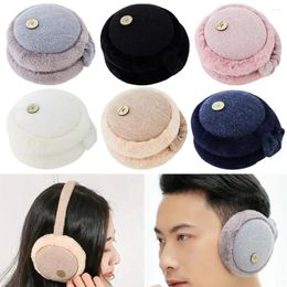 Berets Fashion Muffs draagbare oorklappen pluche bescherming buiten winter koude opvouwbare vrouwen zachte warmere mannen -muffs