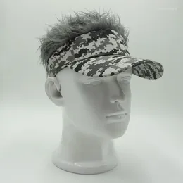 Bérets mode nouveauté casquette unisexe faux cheveux style pare-soleil chapeaux hommes femmes toupet perruque drôle perte cadeaux cool chapeau de golf