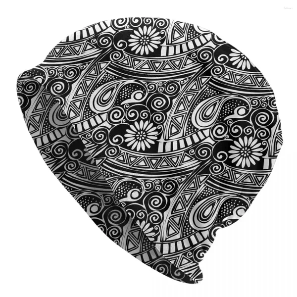 Boinas Fashion Paisley Chicano Bandana Sombreros Bonnet Hat Hip Hop Skullies Gaijas para hombres Cabrimidas elásticas térmicas cálidas para mujeres