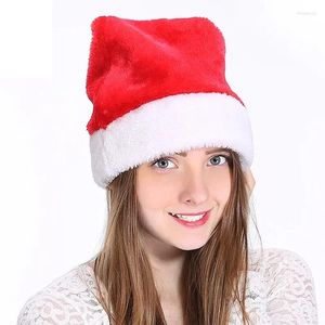 Bérets Fashion en peluche Santa chapeau pour adultes et enfants
