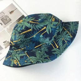 Berets Fashion Summer Sunscreen Outdoor Tie-Dye Print Bob Hat Bucket Sun Fisherman Cap