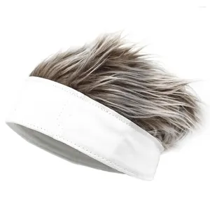 Bérets Mode Unisexe Hip Hop Casquette Femmes Hommes Bonnet Avec Drôle Spiky Faux Cheveux Perruque Vintage Melon Propriétaire Crâne Chapeau Cosplay