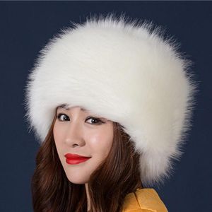 Beretten Fashion Velvet Winter Warm Dome Caps Faux Bont Hat Fake Hats For Women Beanies Bone D-1861253T