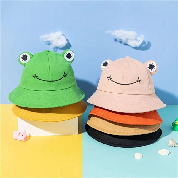 Bérets Mode Femmes Filles Vacances en plein air Grenouille Seau Chapeaux Chapeau de soleil Casquette de pêche Dessin animé